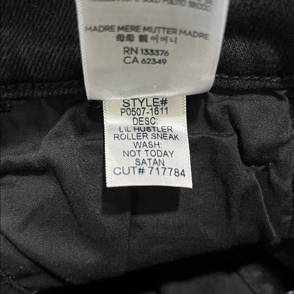 NWT MOTHER lil hustler roller sneak not today satan jeans Size 25 - Picture 8 of 9